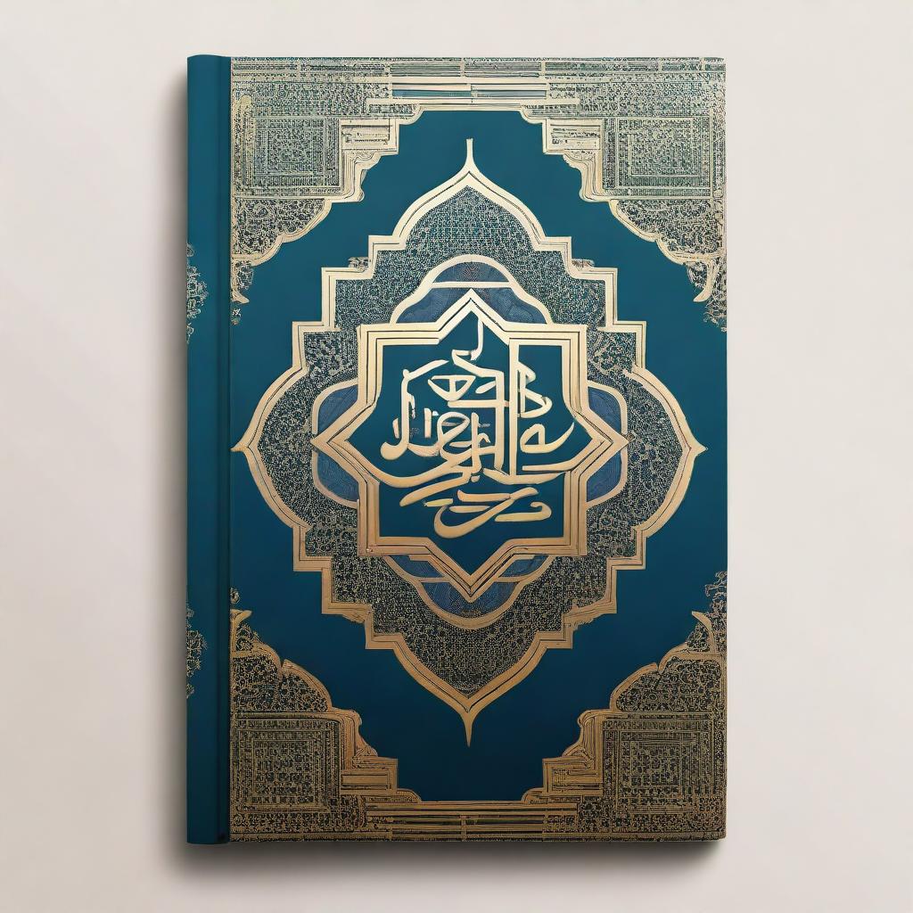 A beautifully designed Islamic monitoring book cover featuring intricate geometric patterns and calligraphy