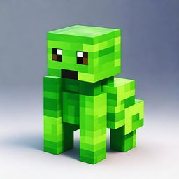 Create an image of a Minecraft Creeper reimagined as a Pokemon