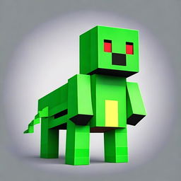 Create an image of a Minecraft Creeper reimagined as a Pokemon