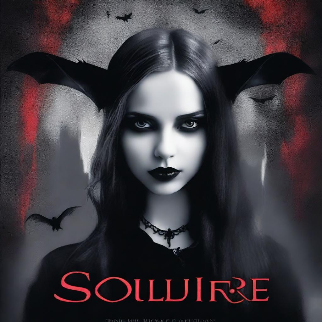 A book cover image titled 'Soulfire' capturing vibrant colors of grey and black, giving a gothic aesthetic