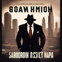 Create a book cover featuring a dark and gritty mafia theme