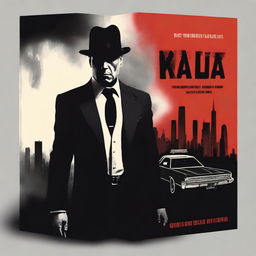 Create a book cover featuring a dark and gritty mafia theme