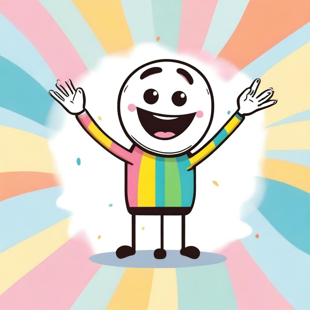 A friendly illustration of a waving character saying 'Hi'