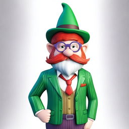 A male gnome journalist with red hair