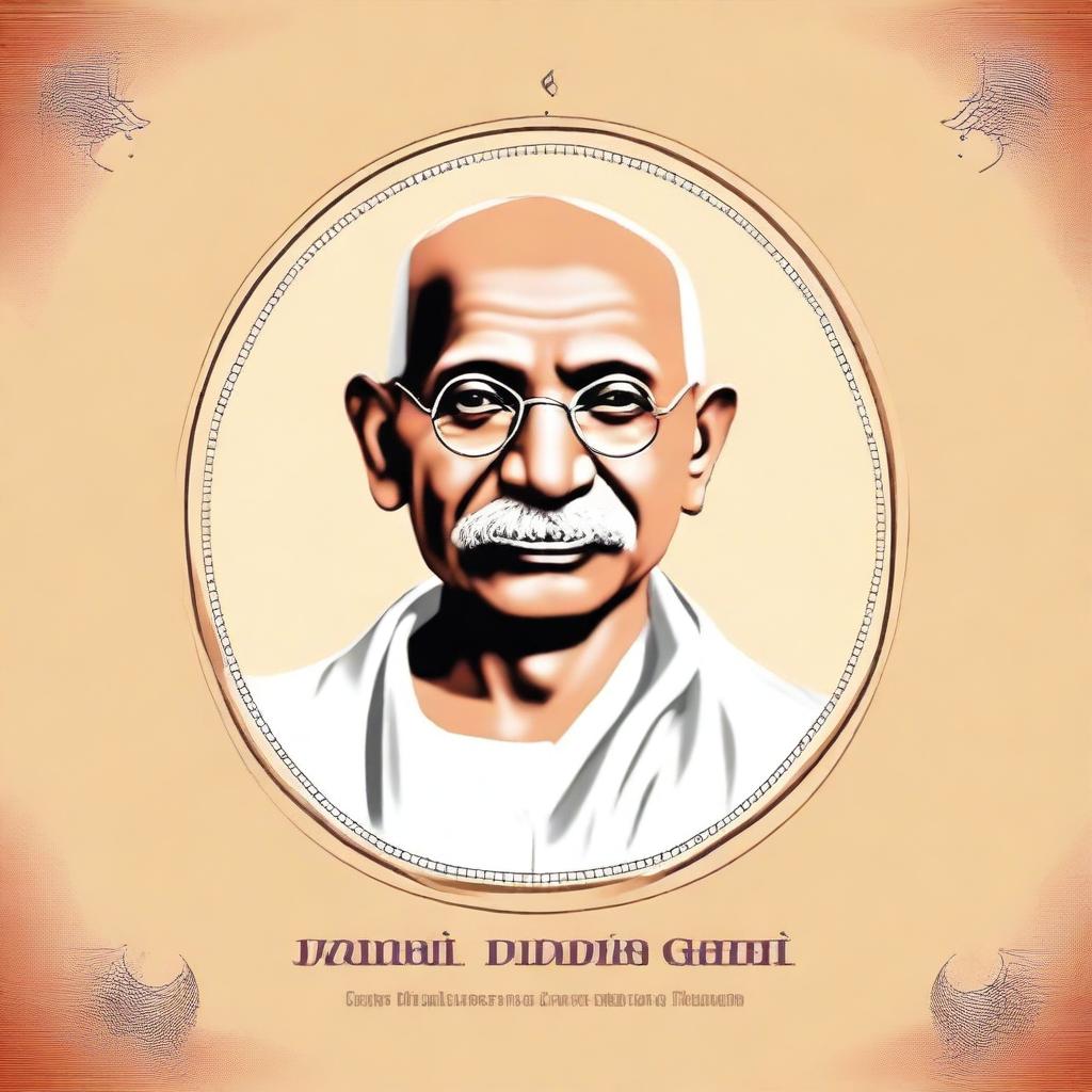 Create a cover page for an assignment on the topic of Mahatma Gandhi