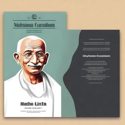 Create a cover page for an assignment on the topic of Mahatma Gandhi