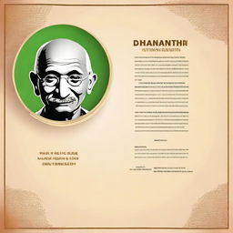 Create a cover page for an assignment on the topic of Mahatma Gandhi