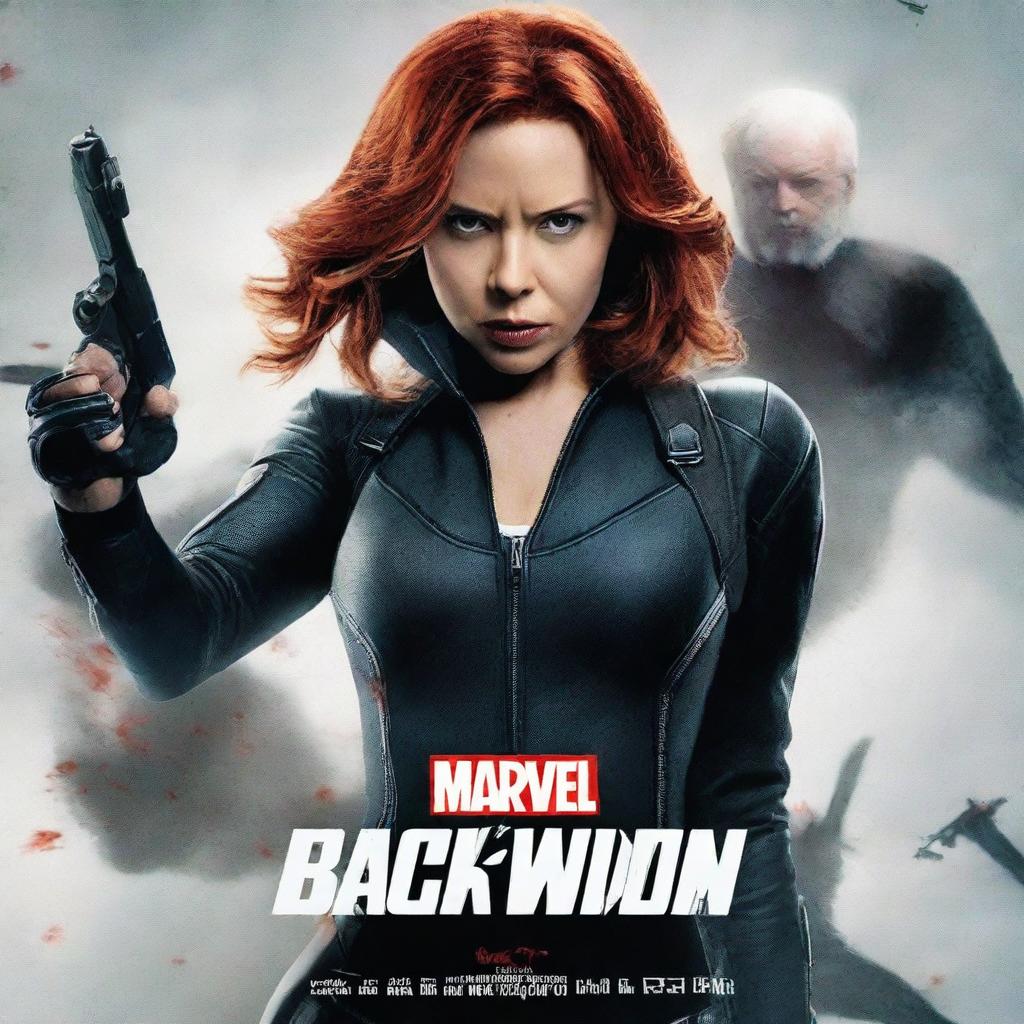 A movie poster for 'Black Widow 2: The White Widow'