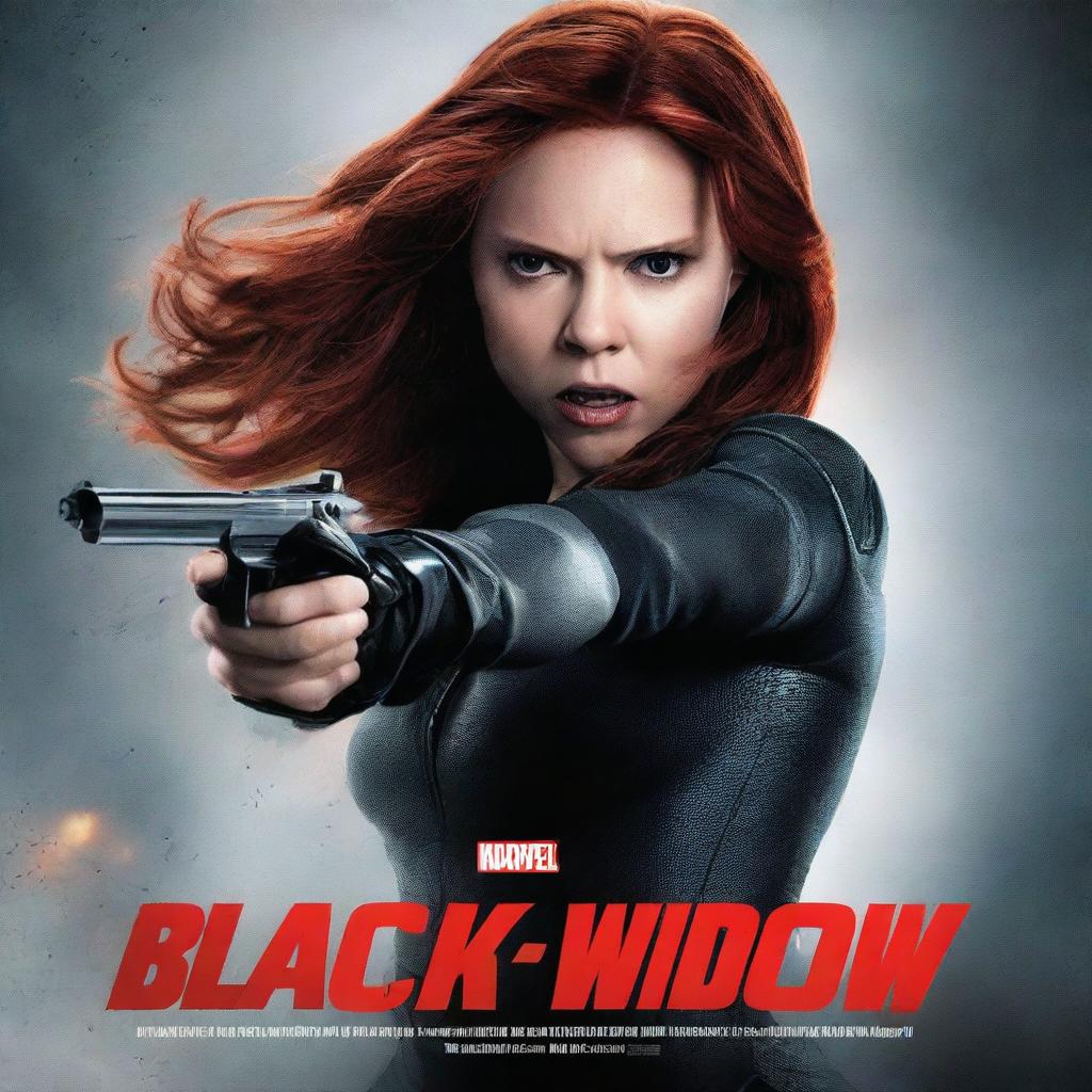 A movie poster featuring Black Widow fighting a girl with short brown hair and brown eyes, who is wearing a white assassin outfit