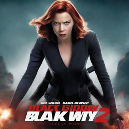 A movie poster featuring Black Widow fighting a girl with short brown hair and brown eyes, who is wearing a white assassin outfit