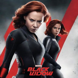 A movie poster featuring Black Widow fighting a girl with short brown hair and brown eyes, who is wearing a white assassin outfit