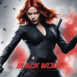 A dynamic movie poster for 'Black Widow 2: The White Widow', featuring Black Widow and a girl in a white assassin outfit engaged in an intense fight