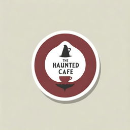 A chilling logo for 'The Haunted Cafe', with bold, blood-dripping letters, emanating an eerie atmosphere characteristic of a mysteriously haunting dining experience.