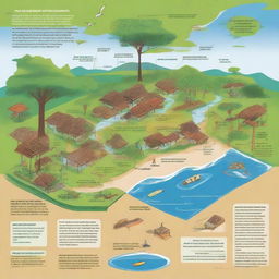 An informative and educational illustration of sustainable development and disaster management in the Andaman and Nicobar Islands