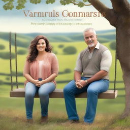 A book cover featuring a pop singer and a rural football coach sitting on a swing