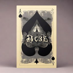 Create a young adult fantasy romance book cover titled 'Ace of Spades' with an Alice in Wonderland theme