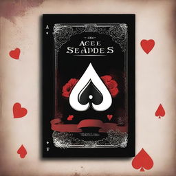 Design a young adult fantasy romance book cover titled 'Ace of Spades' with an Alice in Wonderland theme