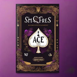 Design a young adult fantasy romance book cover titled 'Ace of Spades' with an Alice in Wonderland theme