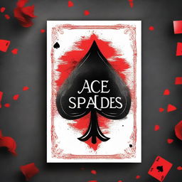 Design a young adult fantasy romance book cover titled 'Ace of Spades' with an Alice in Wonderland theme