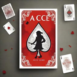 Design a young adult fantasy romance book cover titled 'Ace of Spades' with an Alice in Wonderland theme