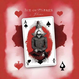 Design a young adult fantasy romance book cover titled 'Ace of Spades' with an Alice in Wonderland theme