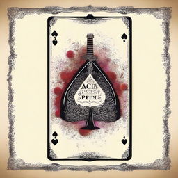 Design a young adult fantasy romance book cover titled 'Ace of Spades' with an Alice in Wonderland theme