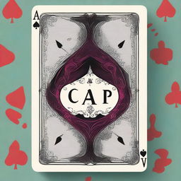 Design a young adult fantasy romance book cover titled 'Ace of Spades' with an Alice in Wonderland theme