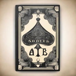 Design a young adult fantasy romance book cover titled 'Ace of Spades' with an Alice in Wonderland theme