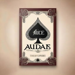 Design a young adult fantasy romance book cover titled 'Ace of Spades' with an Alice in Wonderland theme