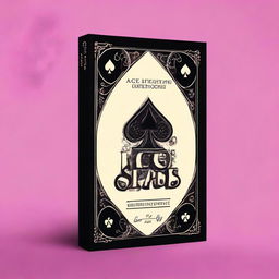 Create a young adult fantasy romance book cover titled 'Ace of Spades' with an Alice in Wonderland theme