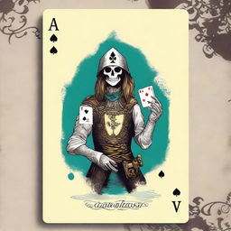 Create a young adult fantasy romance book cover titled 'Ace of Spades' with an Alice in Wonderland theme