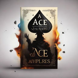 Design a young adult fantasy romance book cover titled 'Ace of Spades' with an Alice in Wonderland theme