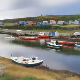 A picturesque view of Newtown, Bonavista Bay, titled 'Tides of Change: Coming of Age in Newtown, Bonavista Bay'