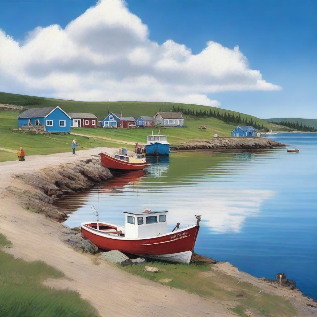 A picturesque view of Newtown, Bonavista Bay, titled 'Tides of Change: Coming of Age in Newtown, Bonavista Bay'