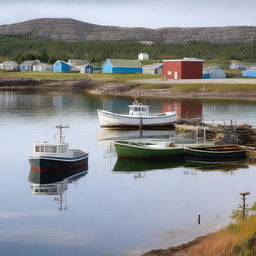 A picturesque view of Newtown, Bonavista Bay, titled 'Tides of Change: Coming of Age in Newtown, Bonavista Bay'