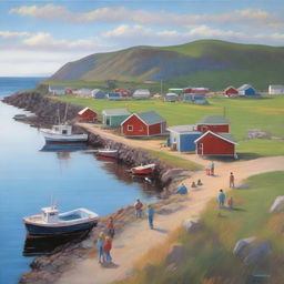 A picturesque view of Newtown, Bonavista Bay, titled 'Tides of Change: Coming of Age in Newtown, Bonavista Bay'