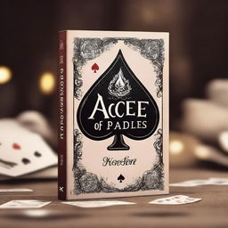 Design a young adult fantasy romance book cover titled 'Ace of Spades' with an Alice in Wonderland theme