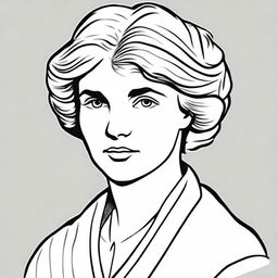 Create a coloring book page featuring Mary Wollstonecraft (1759-1797)