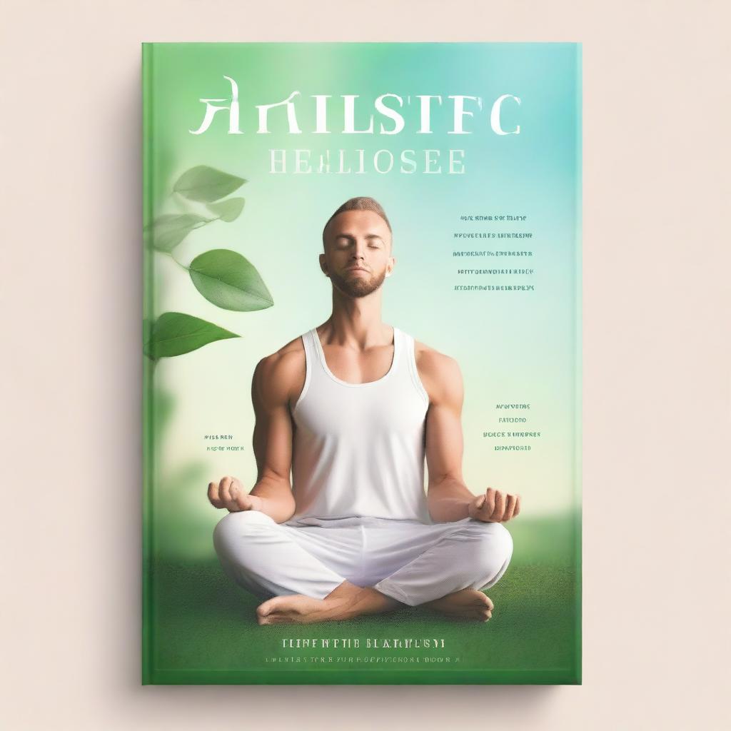 Create a book cover titled 'Holistic Health: Fitness for Mental Wellness