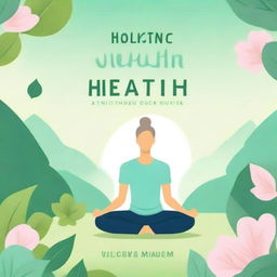 Create a book cover titled 'Holistic Health: Fitness for Mental Wellness