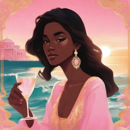 The cover features a blurred background of an opulent beachside mansion, highlighting the wealth and lifestyle of the protagonist