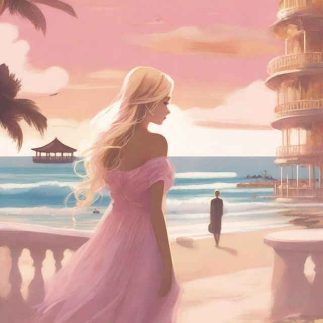 The cover features a blurred background of an opulent beachside mansion, highlighting the wealth and lifestyle of the protagonist