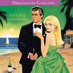 The cover depicts a night scene at the beach