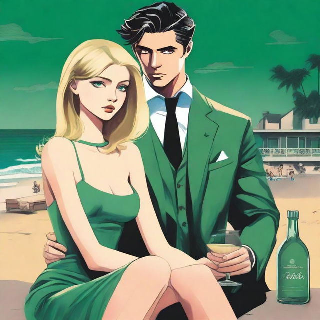 The cover depicts a modern night scene at the beach