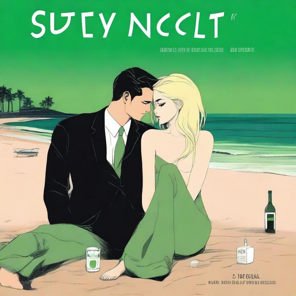 The cover depicts a modern night scene at the beach, evoking a somber mood