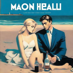 The cover depicts a modern night scene at the beach, evoking a somber mood