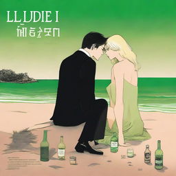 The cover depicts a modern night scene at the beach, evoking a somber mood