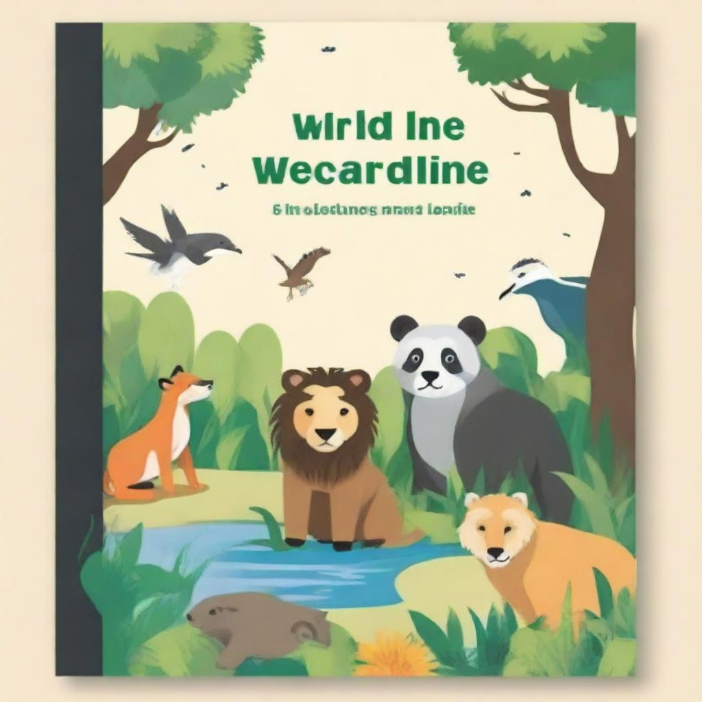 Create a book cover for a wildlife encyclopedia