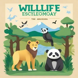 Create a book cover for a wildlife encyclopedia