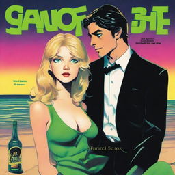 The cover depicts a night scene at the beach, dominated by dark, black or navy blue colors with neon lights